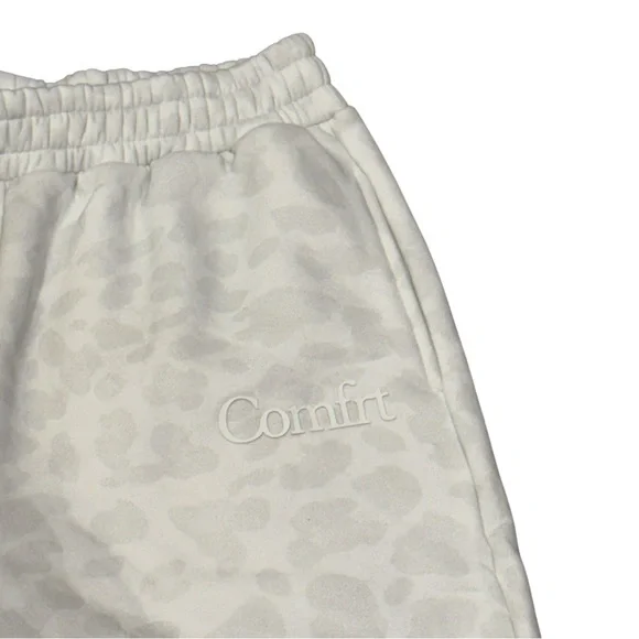 Comfrt Minimalist Straight Leg Sweatpants Snow Leopard Women’s Sz L - Picture 4 of 9